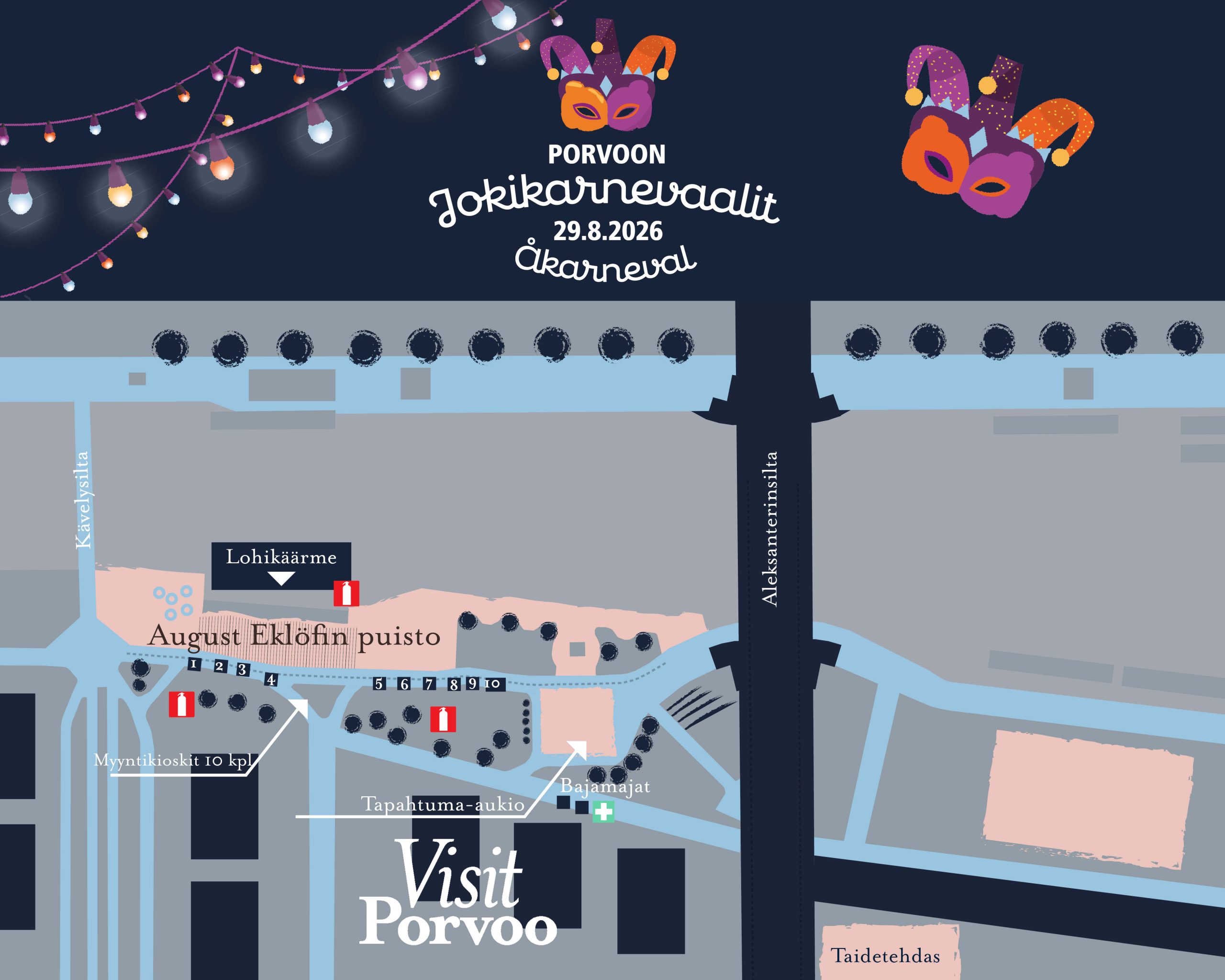 Jokikarnevaalit – myyntikioskin vuokrapaikka 29.8.2026 - 4